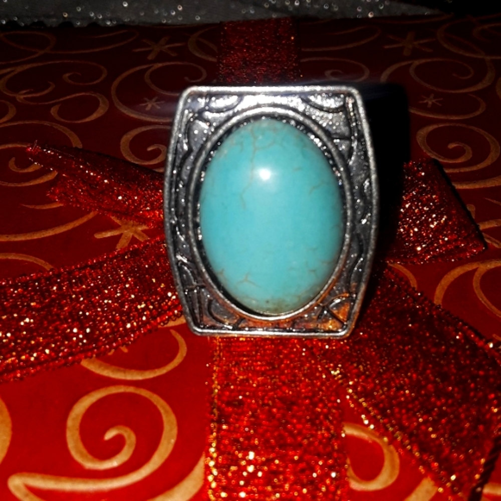 Turquoise adjustable ring